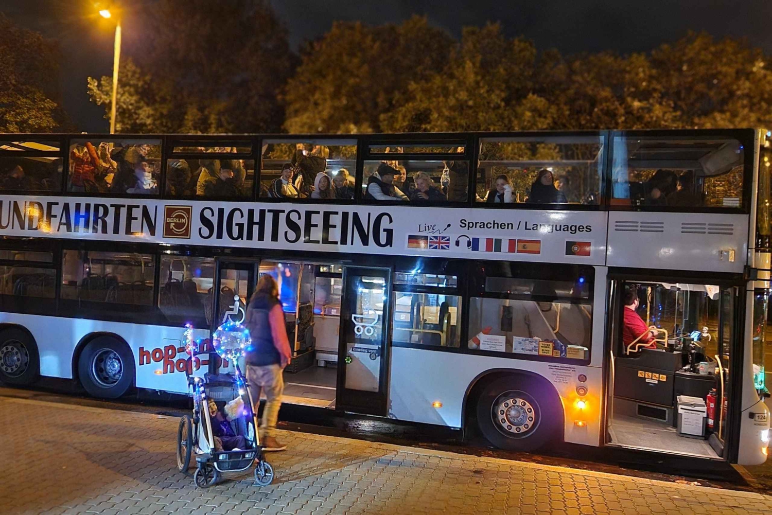 Kvällstur i staden under advent