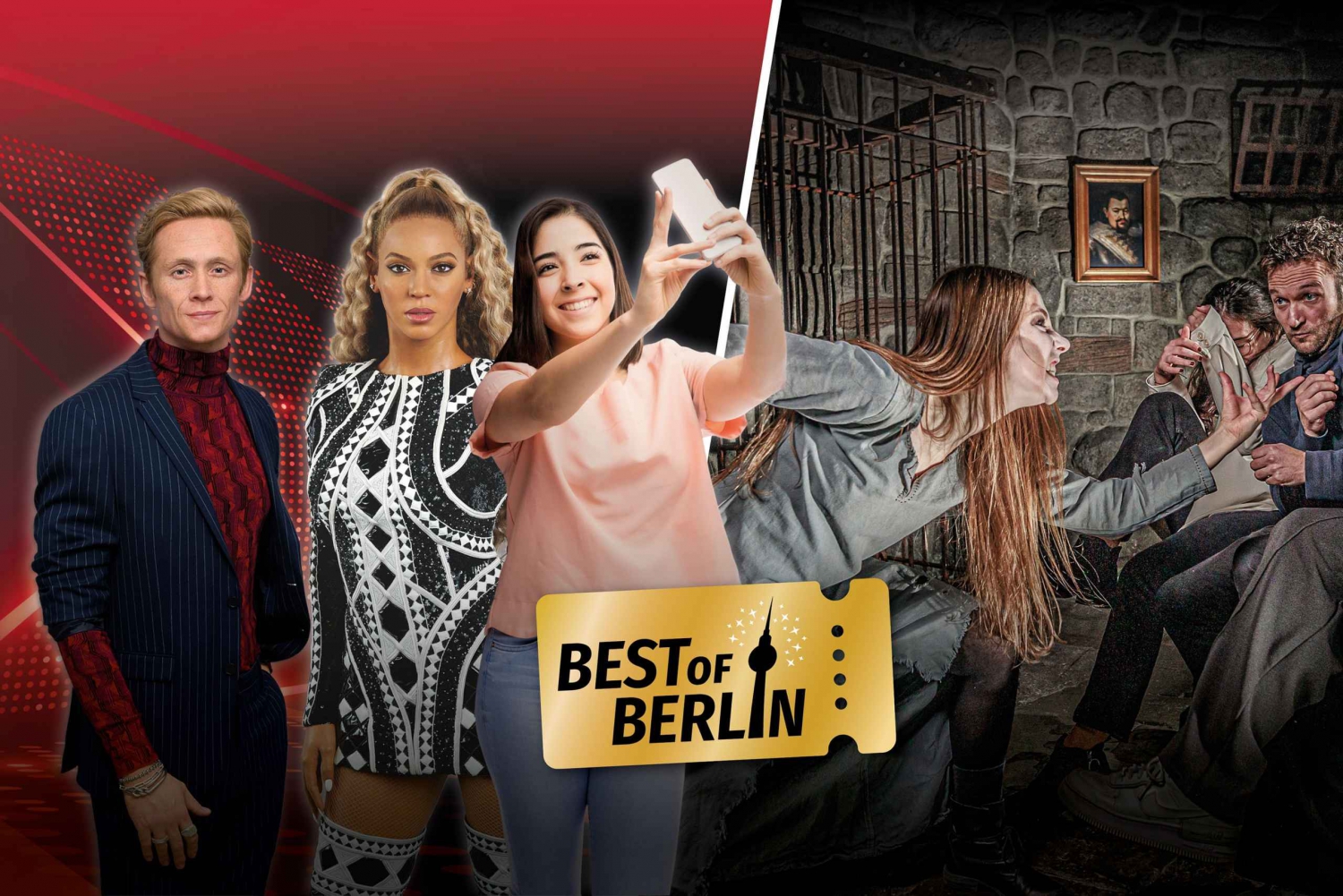 Berlin: Kombibillett til Madame Tussauds Museum og Berlin Dungeon