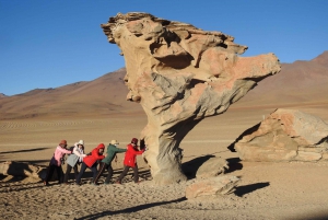 From Uyuni: Red Lagoon & Uyuni Salt Flats 3-Day Guided Tour