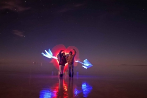 Salar de Uyuni: Sunset and stars with local operator