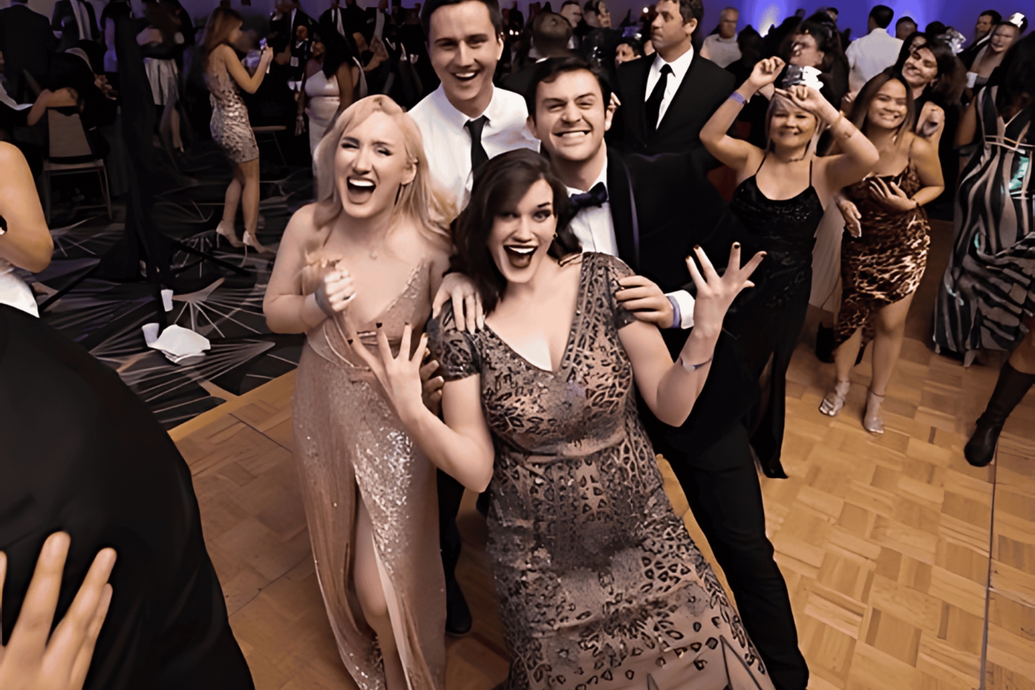 Boston nieuwjaarsresolutiebal in het Westin Copley Hotel