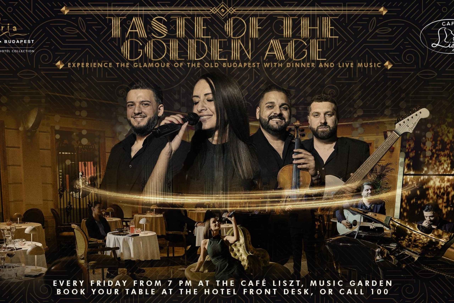 ブダペスト：ディナーとハンガリー音楽の生演奏