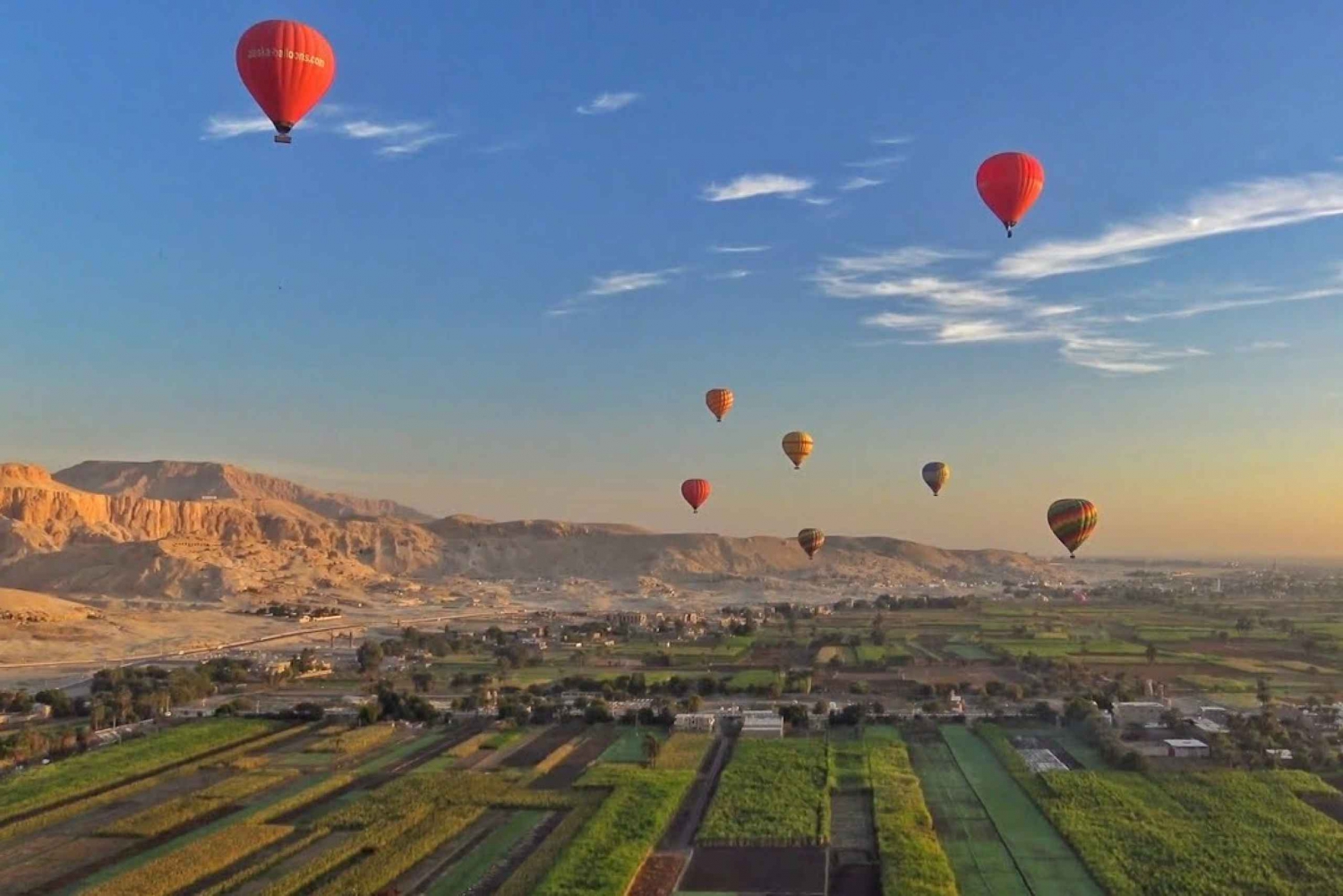 Fra Cairo: Luxor og varmluftsballon Privat tur med fly