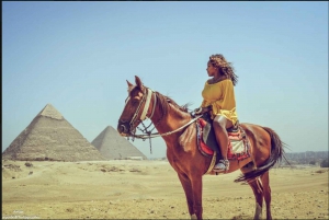 Cairo: Privat ridetur på arabiske heste ved Giza-pyramiderne
