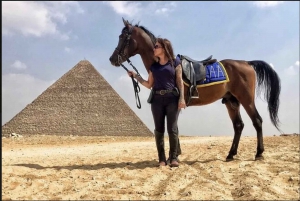 Cairo: Privat ridetur på arabiske heste ved Giza-pyramiderne