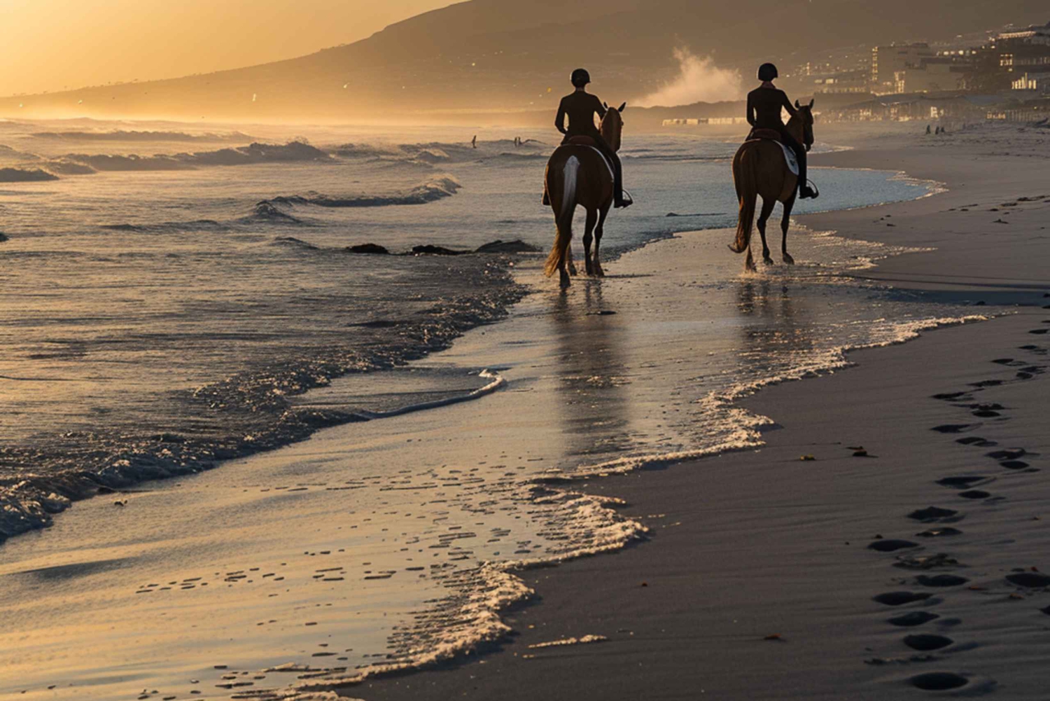 Kaapstad: privépaardrijtocht op het strand, wijntour en lunch