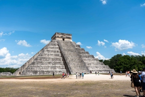 Cancun: Chichen Itza wczesny dostęp i katamaran Isla Mujeres