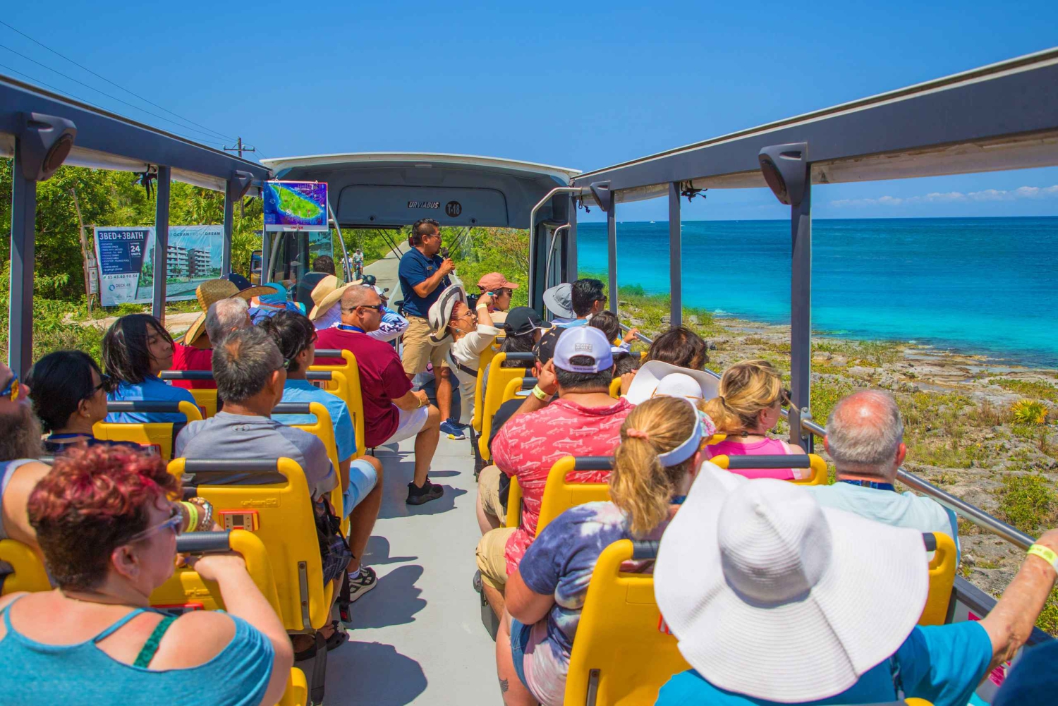 Cozumel: Byrundtur med åpent tak og strandpause