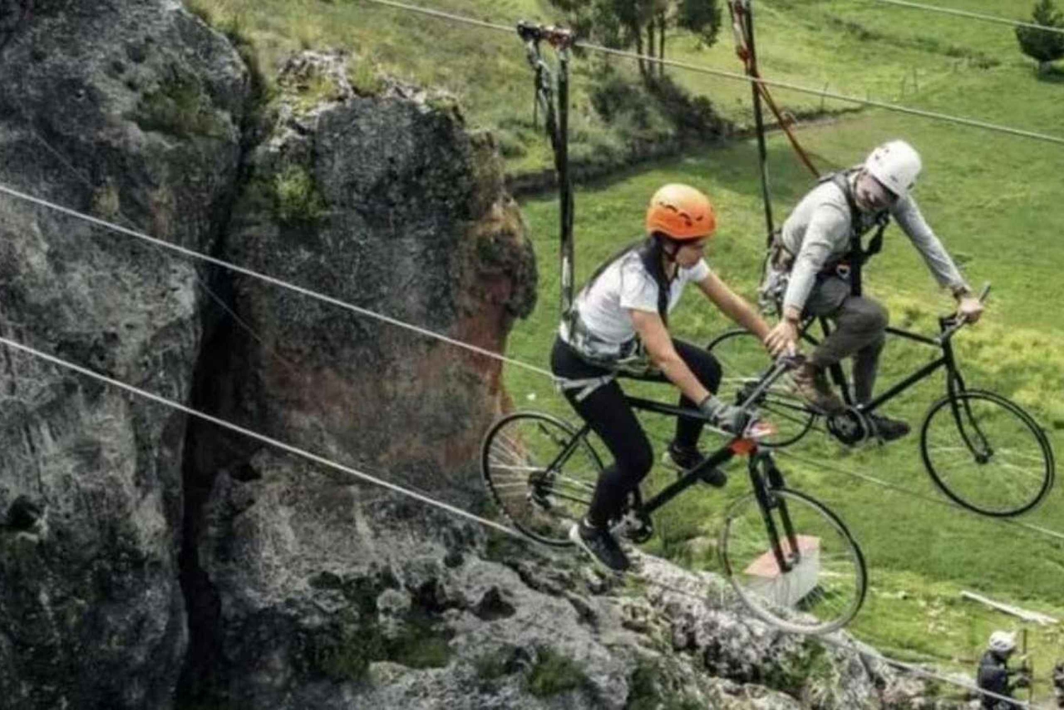 Cusco: Cachimayo Adventure Circuit med skybike og rappel