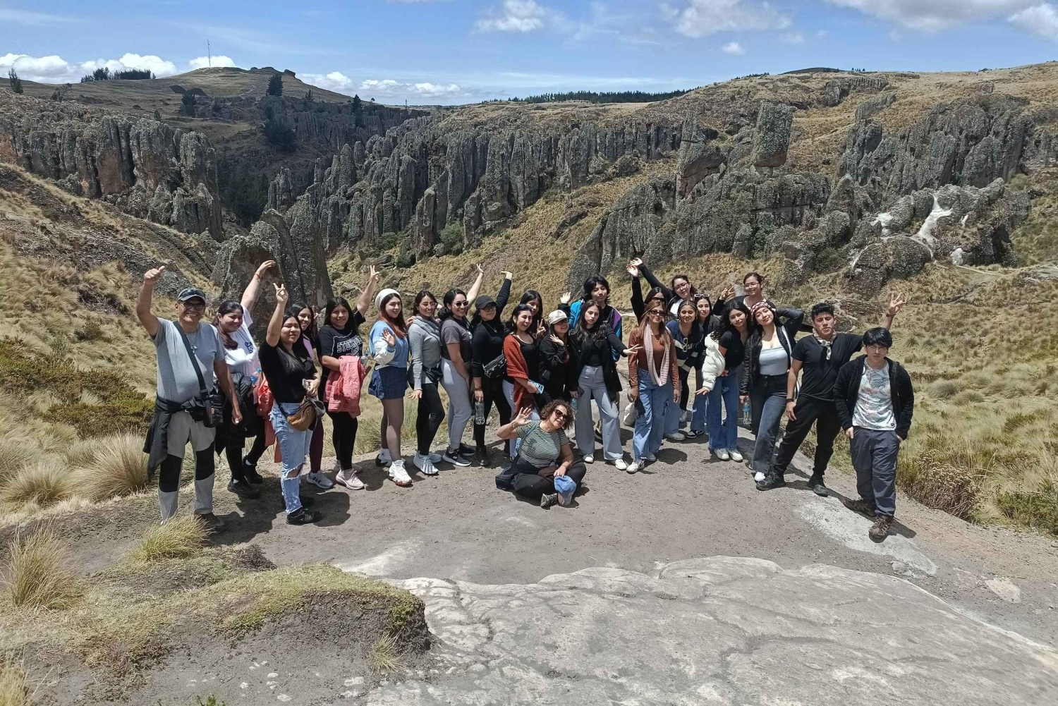 Depuis Cajamarca : Visite guidée de la forêt de pierres 'Cumbemayo' + prise en charge