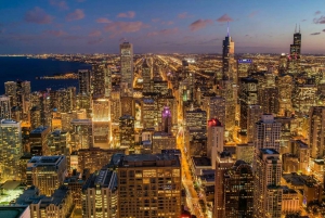 Chicago Night Driving Tour med Skydeck og flodkrydstogt