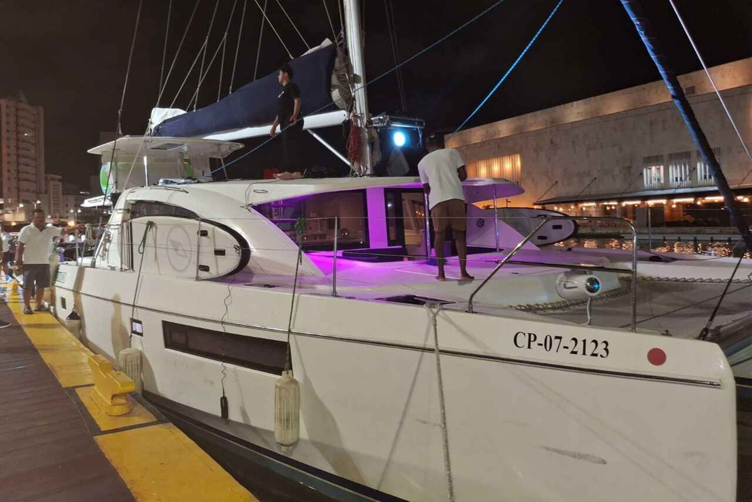 カルタヘナ：カタマランで楽しむベイツアー（オープンバー、DJ、ディスコ）