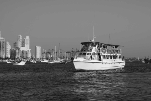 Cartagena: Wycieczka łodzią białą nocą z kolacją i otwartym barem