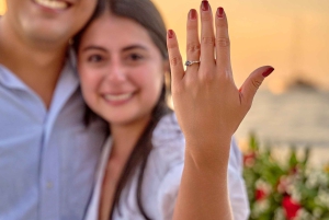 Noite romântica na baía de Cartagena