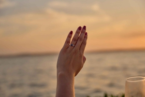 Noite romântica na baía de Cartagena
