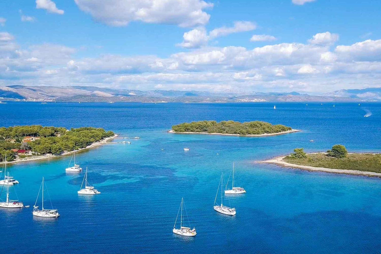 From Split: Blue Lagoon and 3 Island Boat Tour