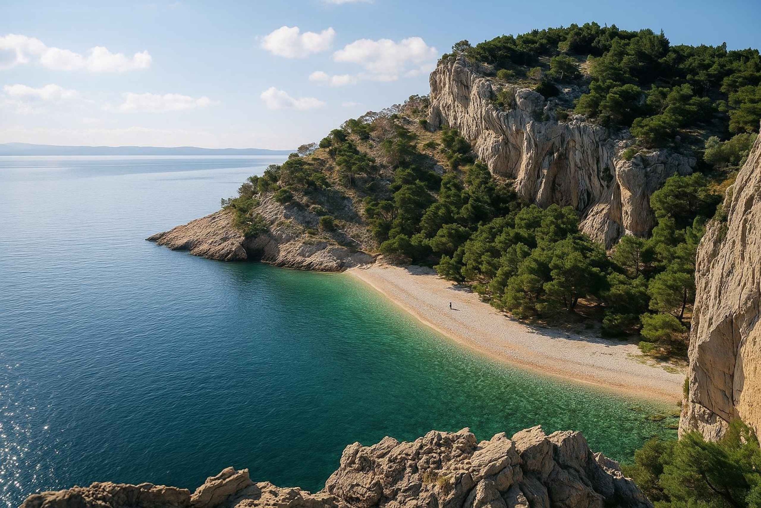Makarska: tour en lancha motora por 3 islas, el Cuerno de Oro y la Laguna Azul