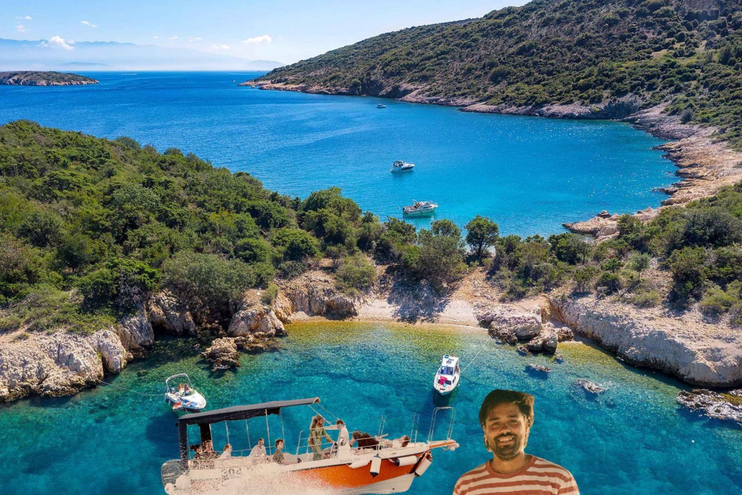 Isla de Plavnik: tour en barco compartido de medio día