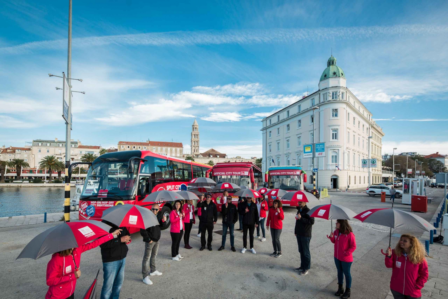 Split: Hop-on hop-off sightseeing med röd linje stadstur