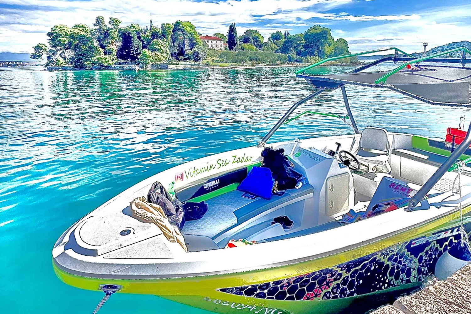 Zadar: Avslappende øyferie med hurtigbåt med vin og frukt