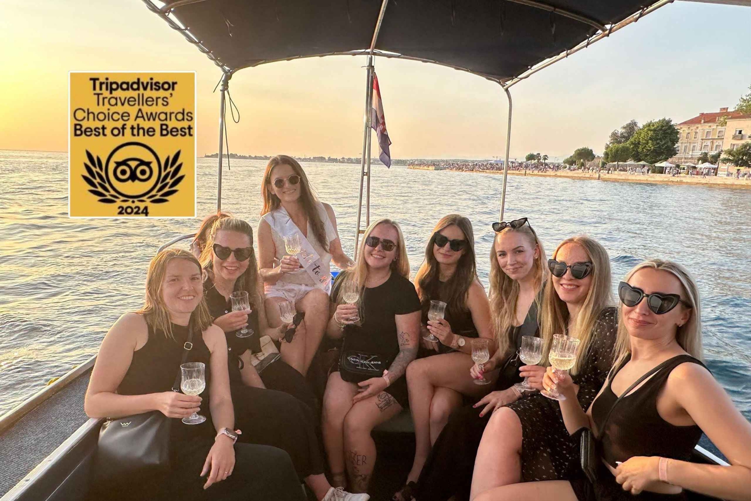 Zadar: Solnedgångskryssning med obegränsad champagne