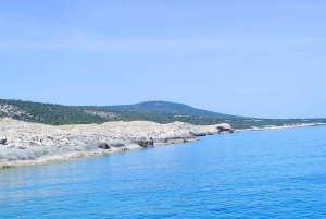 Paphos, Blaue Lagune, Latchi, Tagestour, Reisebus, Boot + Wasserrutsche.