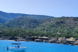 Paphos, Blaue Lagune, Latchi, Tagestour, Reisebus, Boot + Wasserrutsche.