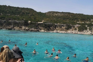 Paphos, Blaue Lagune, Latchi, Tagestour, Reisebus, Boot + Wasserrutsche.