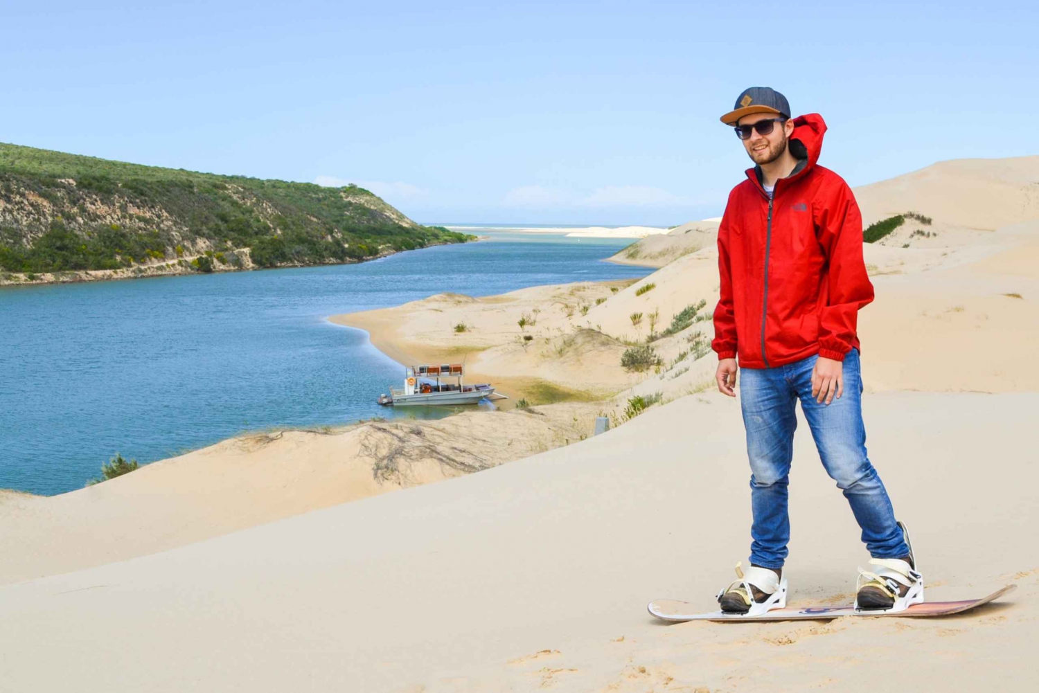 Port Elizabeth: Sandboarding med kort båttur
