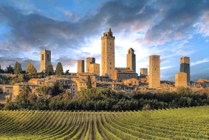 Toscana: San Gimignano og frokost og smagsprøver på en Chianti-vingård