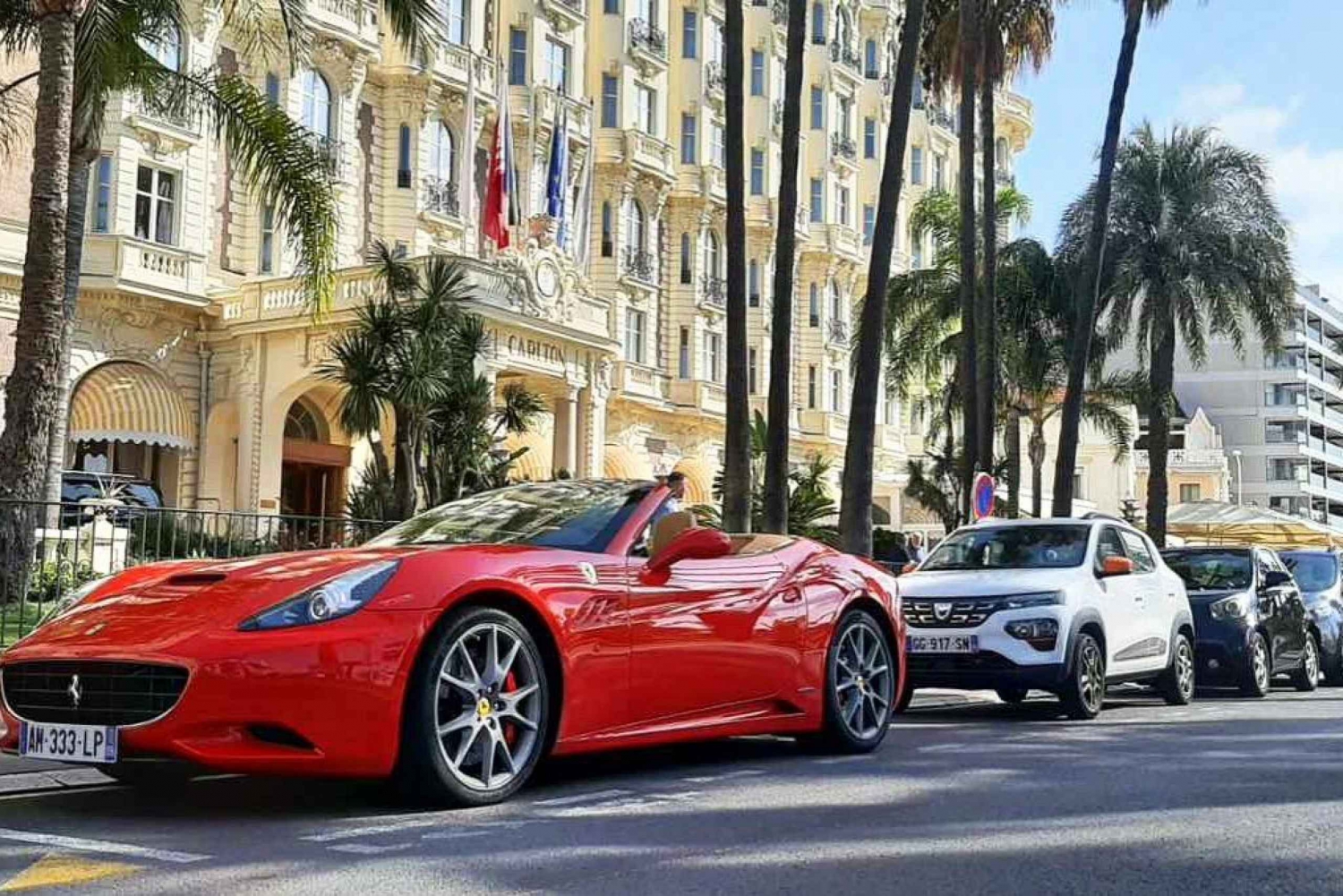 Cannes:privétour met Ferrari naar Juan Les Pins en Antibes