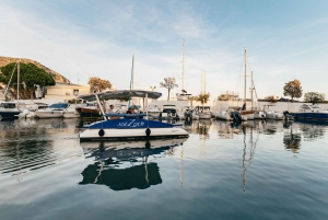 Nice: Privat solnedgangstur på soldrevet båt