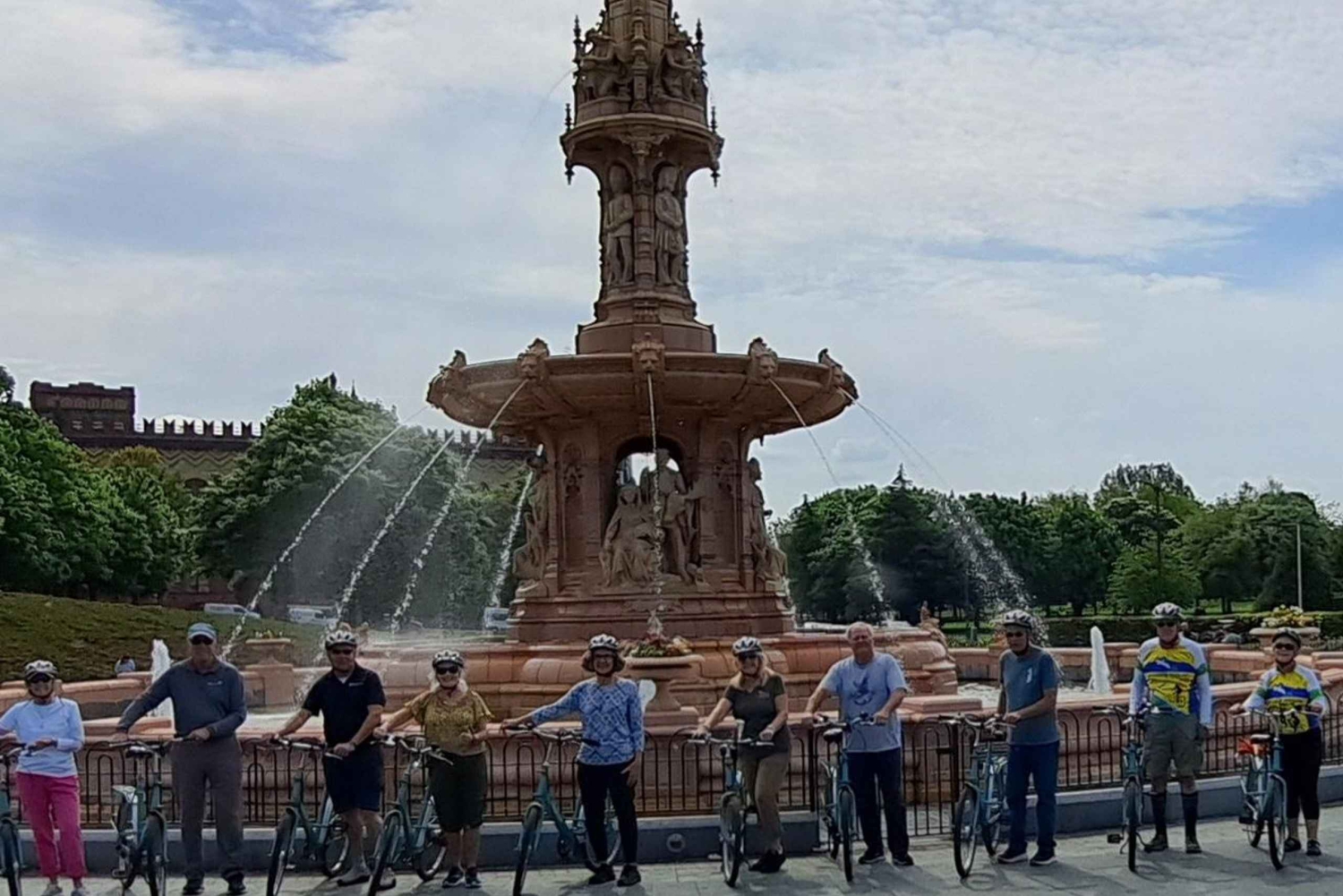 グラスゴー：グラスゴー市とクライド橋の自転車ツアー（ビールの試飲付き）