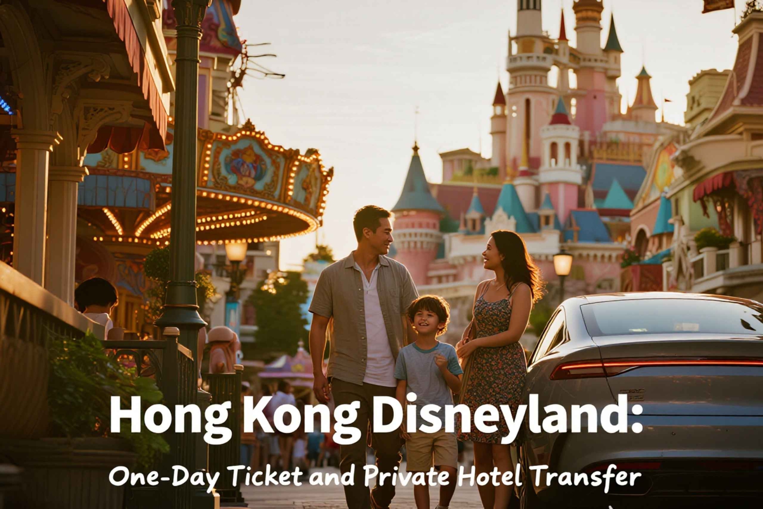 Hongkong: bilet wstępu do Disneylandu z prywatnym transportem