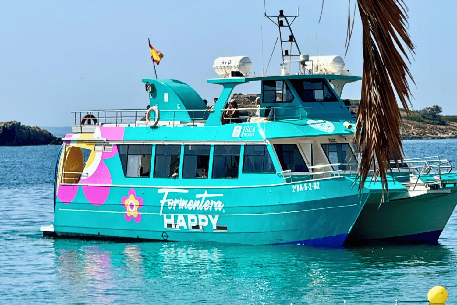 Ibiza: Formentera-cruise med paella, åpen bar og svømmestopp