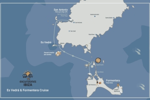 San Antonio: Es Vedrà, Formentera-tur med mad og drikke