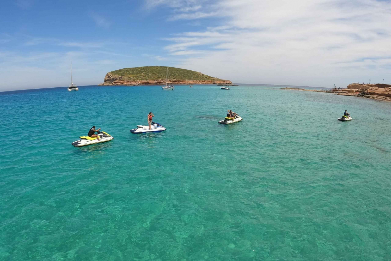Jetski-tur til Cala Comte fra San Antonio
