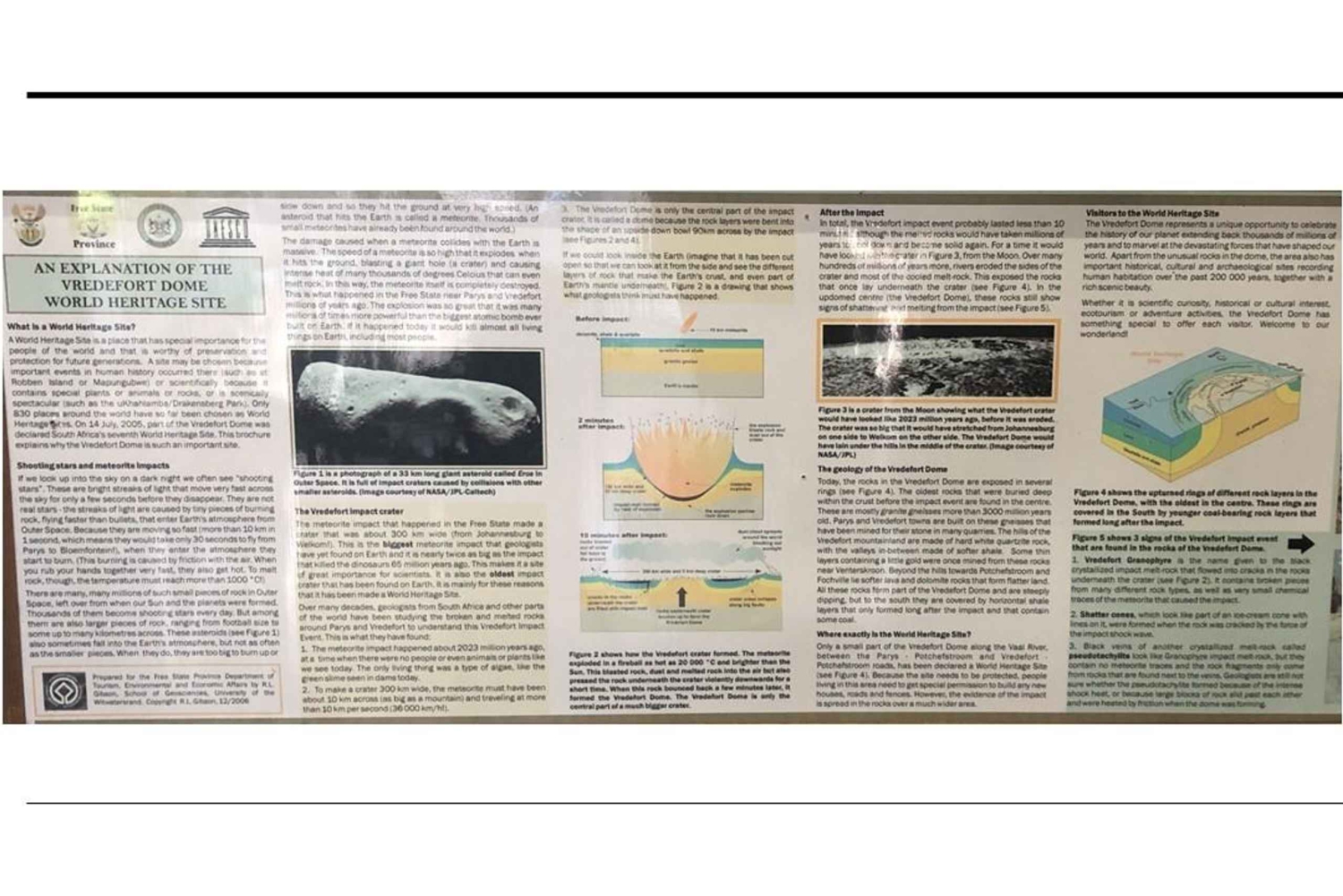 Johannesburgo: Excursión de día completo al sitio del Patrimonio Mundial de la Cúpula de Vredefort
