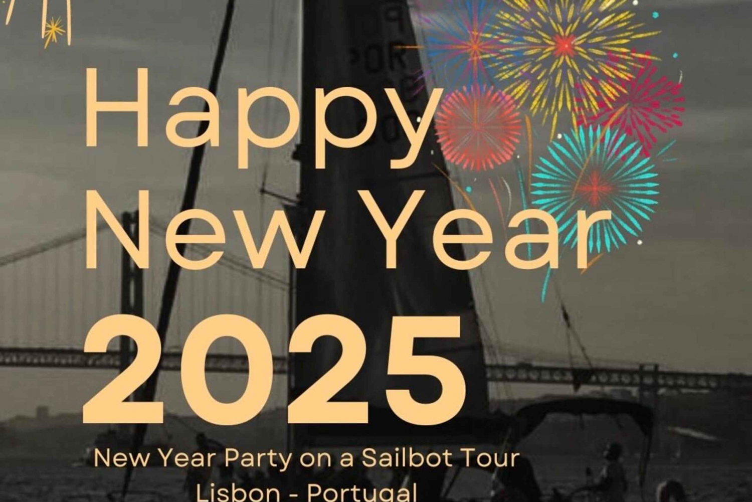 Lisbon: New Year's party on sailboat tour 2025 to 2026