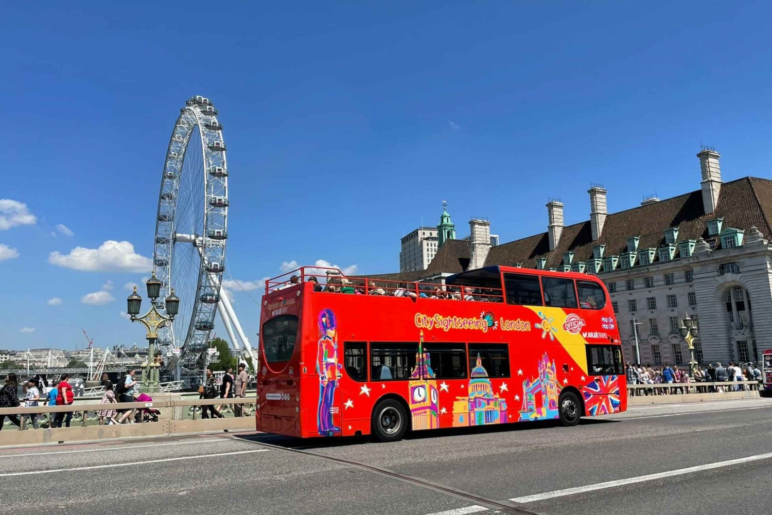 Ônibus hop-on hop-off City Sightseeing London e extras que dá para reservar