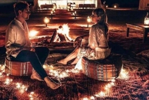 Marrkech: Solnedgång i Agafay-öknen med kamel, middag och show