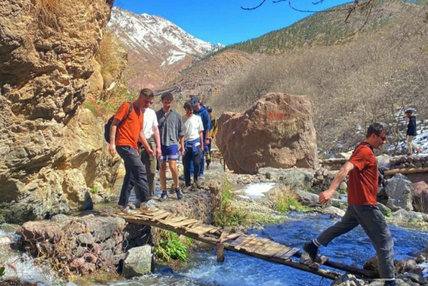 Marrakech: Escursione alle cascate delle montagne e delle valli dell'Atlante con pranzo