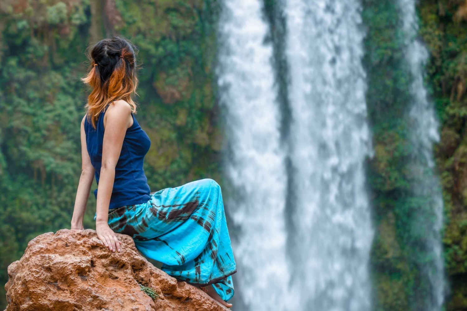 マラケシュ発：プライベート・オウズード滝とボート乗船日帰りツアー