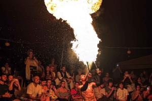 Marrakech: Kamelridning ved solnedgang med middagsshow i Agafay-ørkenen