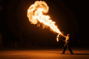 Marraquexe: passeio de camelo, jantar e espetáculo de fogo em Agafay