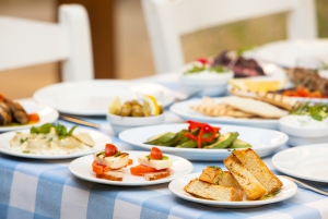 To Petrino tavern in Golden Bay Beach Hotel