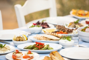 To Petrino tavern in Golden Bay Beach Hotel