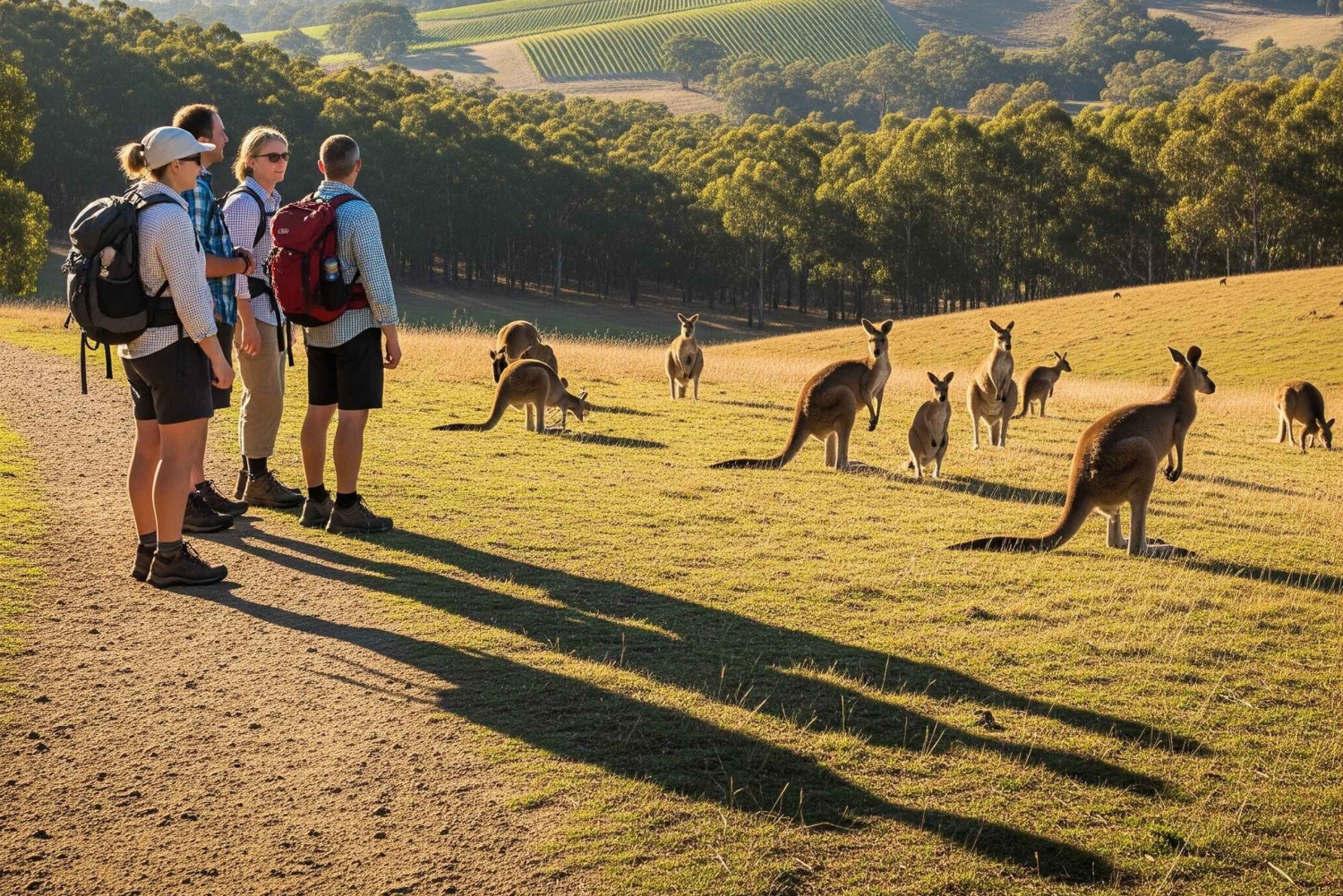 Melbourne: Vandretur i Yarra Valley med kænguruer og picnic ved solnedgang