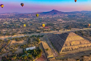 From CDMX: Teotihuacan Hot Air Balloon Ride & Optional Tours