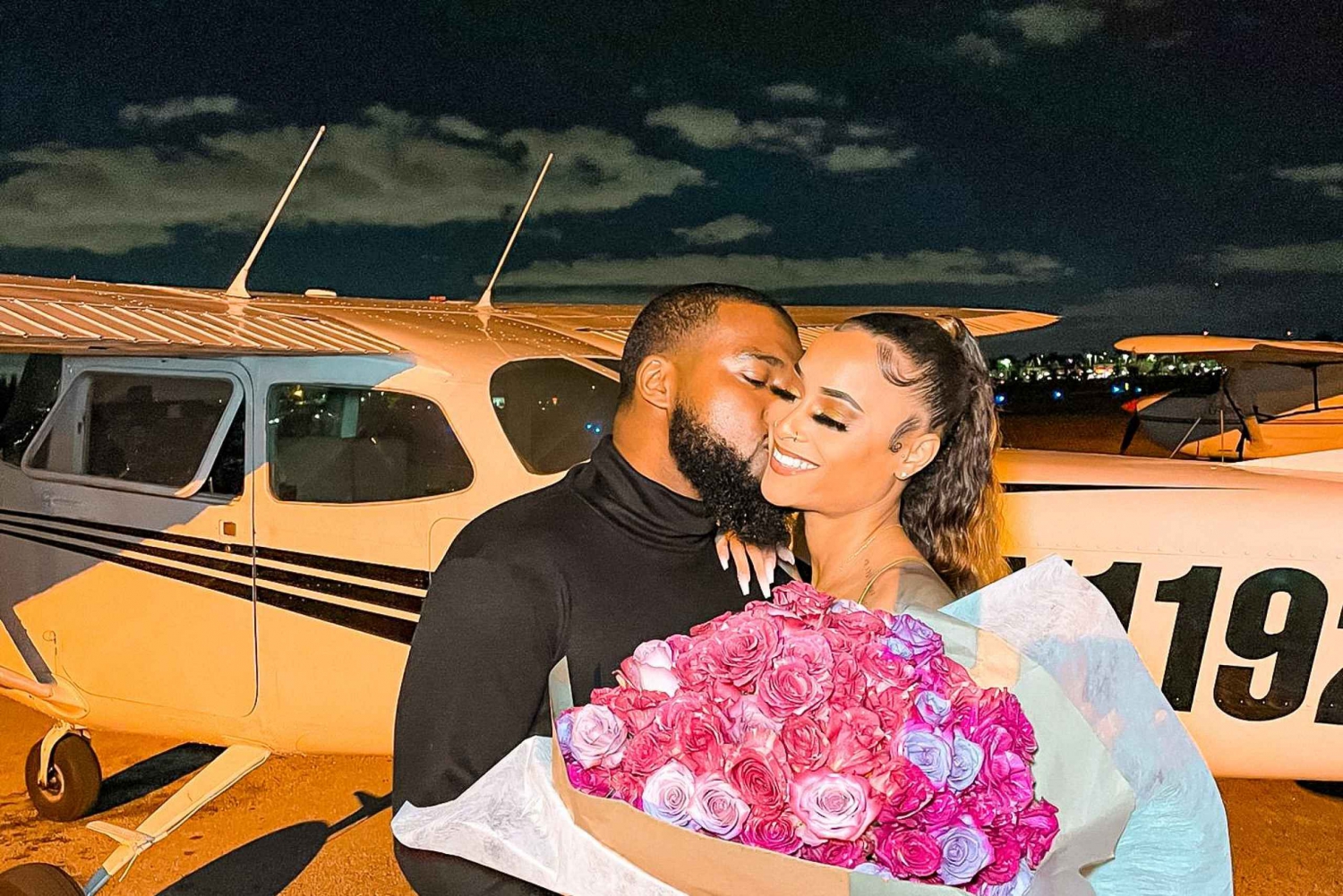 Miami Beach: Tour aéreo privado Night Lights - Champán gratis